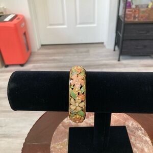 Pre-Loved Joan Rivers Multi-Color Enamel Floral Bangle